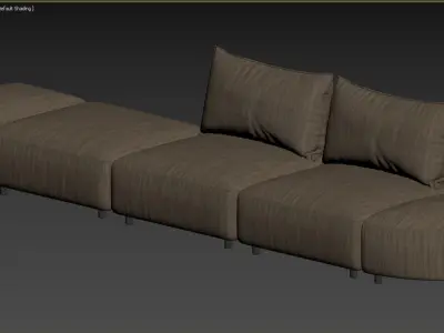 SOFA HUNTER SEATER MOSS 3D model