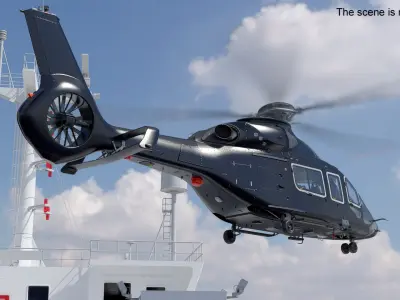  Medium Private Helicopter Rigged for Cinema 4D 