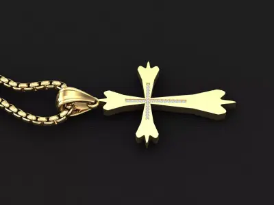 Cross Light Gold 3CP015 3DM STL 3D model