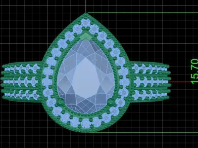 Jewelry ring 189 3D print model