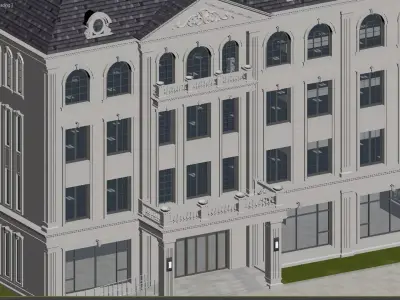 European-style architecture 3D model