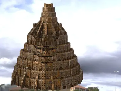 Babylon Tower of Babel Under Construction 3D model