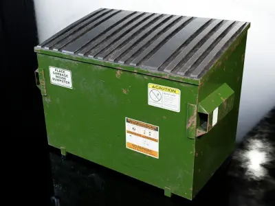 Garbage Dumpster Free low-poly 3D model