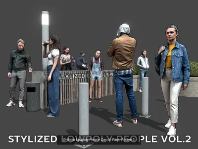 Stylized Lowpoly People Complete Pack