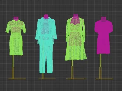 Women clothing  Character clothing 3D model