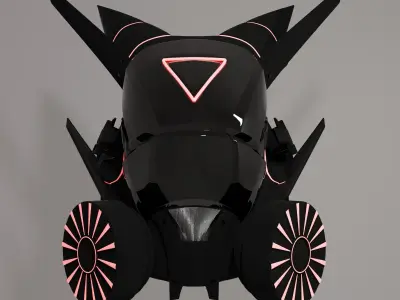 Scifi cyberpunk mask 3D model
