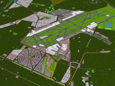 Mexico City USA Feb 2021 Low-poly 3D model Low-poly 3D model