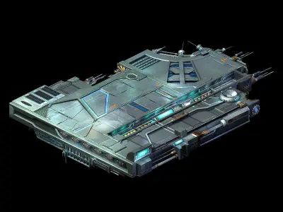 Spaceship - indoor - floor 3D model