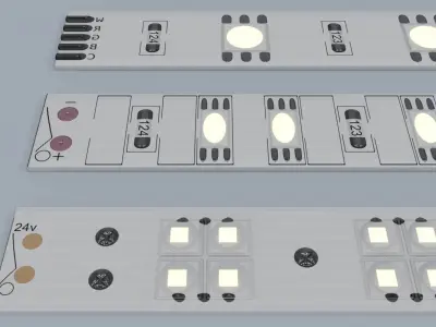 LED Strip Low-poly 3D model