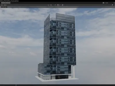 Skyscraper Buildings Pack Low-poly 3D model