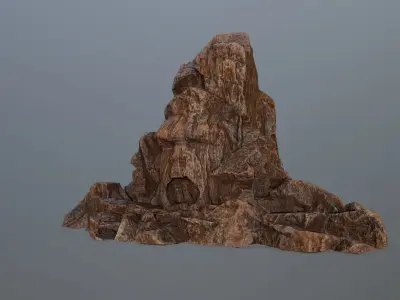 rock gate Low-poly 3D model