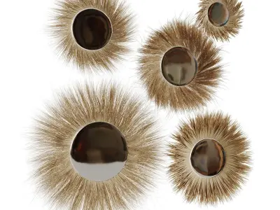 Mirror In A Straw Frame 3D model