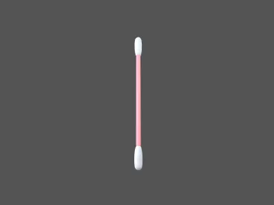 Cotton Swab v1 003 Low-poly 3D model