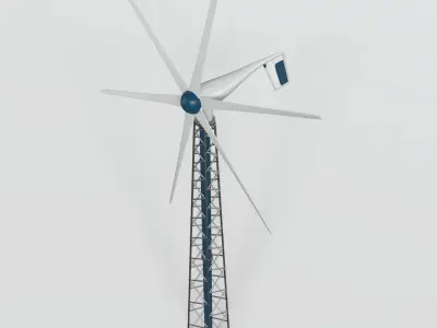 Mini wind turbine 3D model