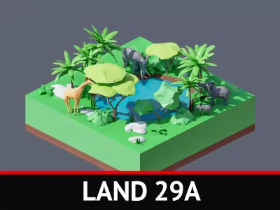 land 29A Low-poly 3D model
