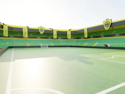Anzhi Makhachkala Football Stadium Low-poly 3D model