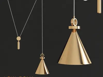 Pendant Lamp collection 3d model Low-poly 3D model