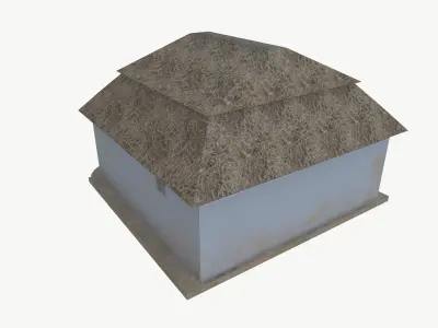 Damage Old Village House Low-poly 3D model