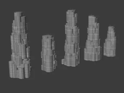 Buildings Asset - Circle Shaped 3D model
