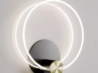 moderne kreis wandleuchte nachttisch Low-poly 3D model