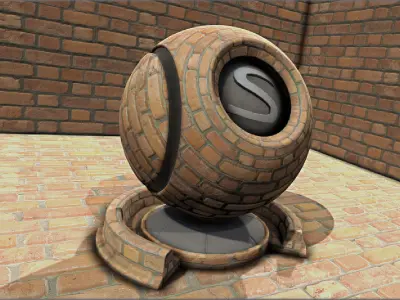 Wall Bricks - PBR - Game Ready - Tile Texture Low-poly 3D model