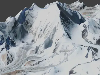 Lhotse Mountain Low-poly 3D model