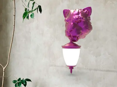 Lion Head Wall Lamp 3D print model order
