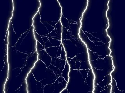 Realistic Lightnings Bundle 01 - 5 pack CG