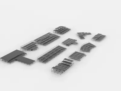all stage model 3D model