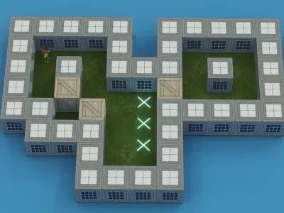 15 Levels Pack Low-poly 3D model