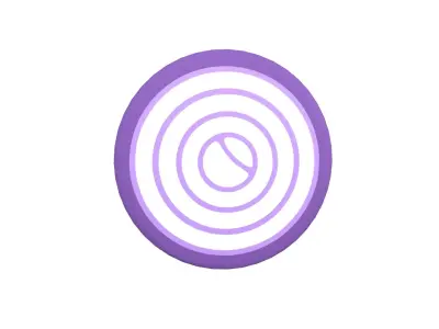 Cartoon Onion Slice v1 001 Low-poly 3D model