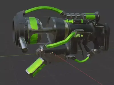 Sci-Fi  Biological Weapon Low-poly 3D model