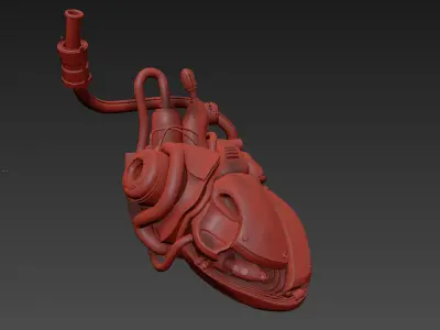 cyber heart concept 3D model