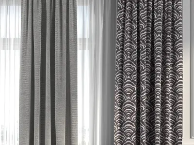 Curtain Set 232 3D model