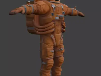 Astronaut spacesuit low poly Low-poly 3D model purchase