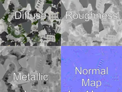 Neuschwanstein Castle Architectural Model Low-poly 3D model