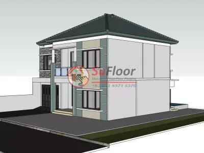House 15x20m code 541 - Sketchup 3D model 3D model 3D model