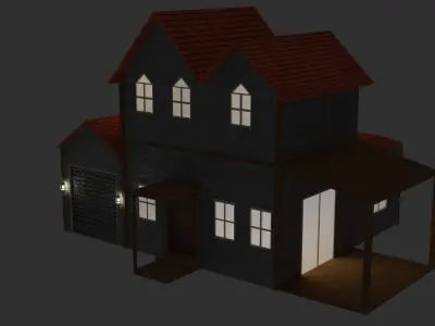 Modern Home Villa Free 3D model