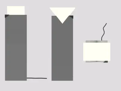 Collection of table lamps 3D model