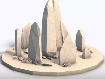 Low Poly Stones Vol5 3D model