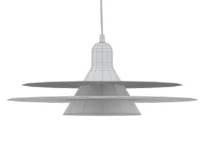 Cymbal modern pendant light with clear glass shade 3D model