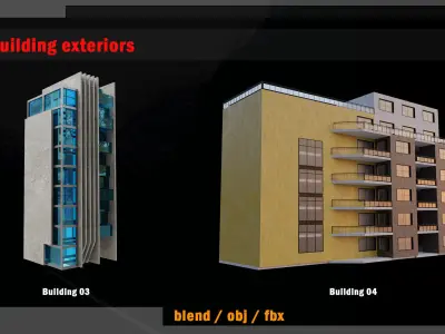 10 Building exteriors 3D model