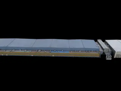 3D Building Low Poly warehouse Low-poly 3D model