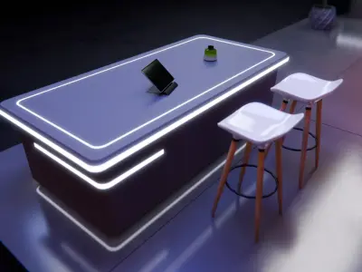 Futuristic Exhibition Booth High Quality 3D Environment 3D model