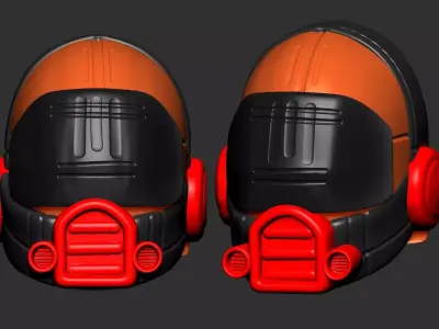helmet high poly sculpt 3d printable ver 7 3D model 3D model 179