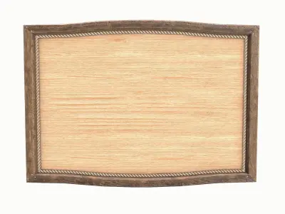 Wall signboard C Low-poly 3D model