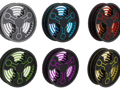 Laser Block Gate Sci Fi 3d model Low-poly 3D model