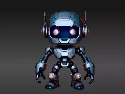 Robot Stylized Game-Ready Robot Character 3D Model Low-poly 3D model