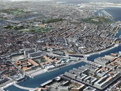 Copenhagen Denmark Low-poly 3D model