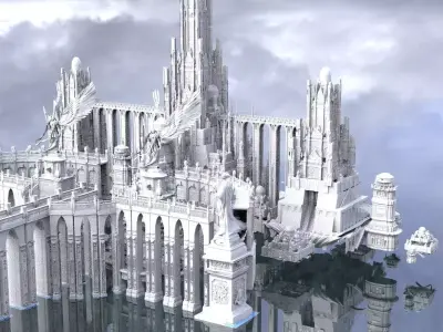 Final Fantasy High fantasy City 2 ocean 3D 3D model